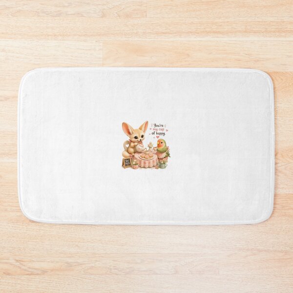 Item preview, Cozy Garden Tea Party with Adorable Desert Fox and Lovebird Friends designed and sold by QuirkNest Studio .