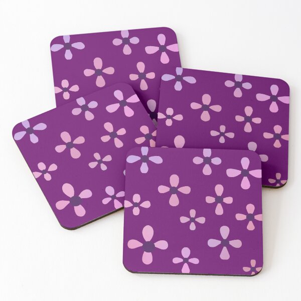 Item preview, Pastel Flowerets on Plum designed and sold by JaygiesDesign.