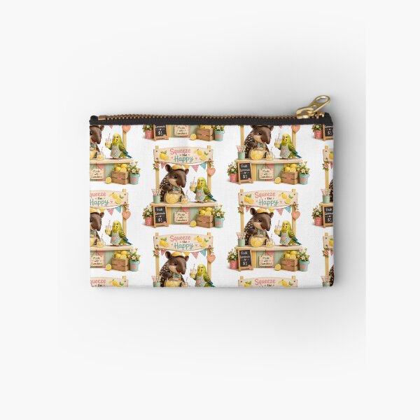 Item preview, Happy summer lemonade stand with Tapir and colorful parakeet  designed and sold by QuirkNest Studio .