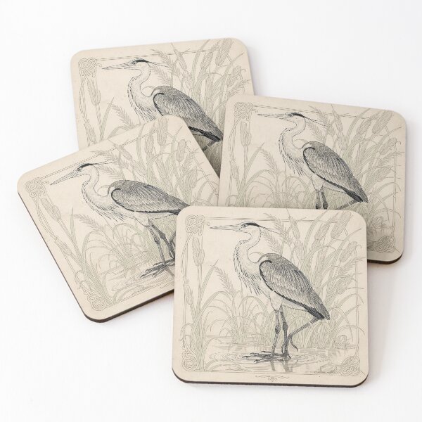 Item preview, Ink Heron in the Reeds designed and sold by PictorialWhimsy.