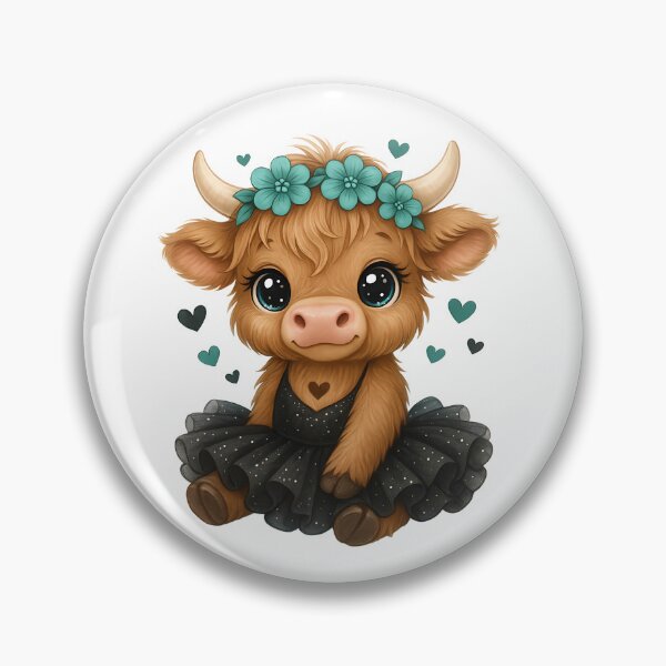 Item preview, Cute Highland Cow Ballerina  designed and sold by Sixtinebzh.