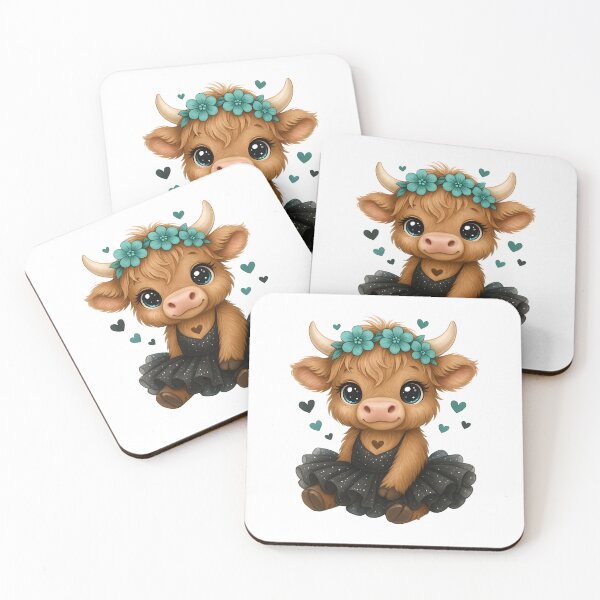 Item preview, Cute Highland Cow Ballerina  designed and sold by Sixtinebzh.