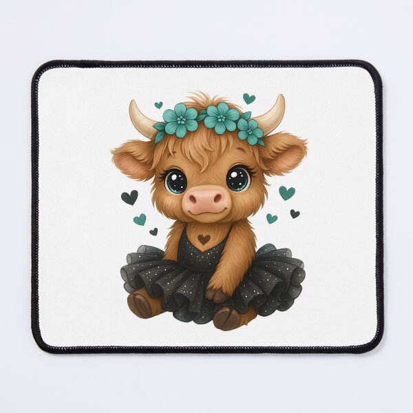 Item preview, Cute Highland Cow Ballerina designed and sold by Sixtinebzh.