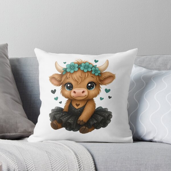 Item preview, Cute Highland Cow Ballerina  designed and sold by Sixtinebzh.