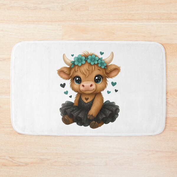 Item preview, Cute Highland Cow Ballerina  designed and sold by Sixtinebzh.
