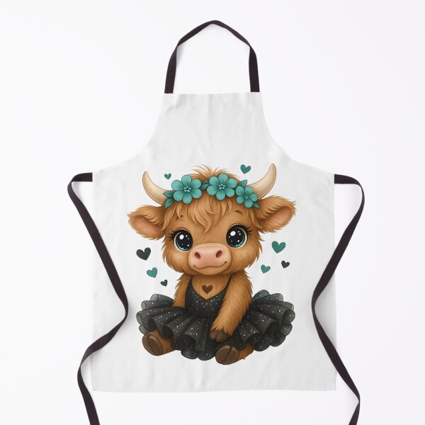 Item preview, Cute Highland Cow Ballerina designed and sold by Sixtinebzh.