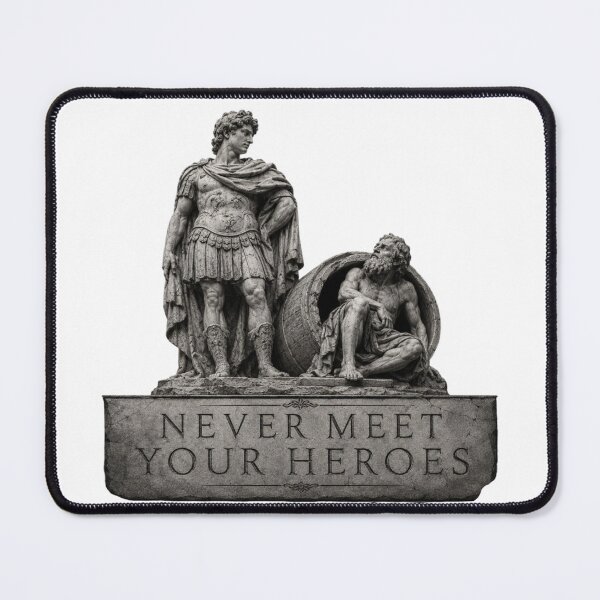 Item preview, Never Meet Your Heroes — Alexander and Diogenes Funny Philosophy Statue | Qorvun Petty Legends designed and sold by Qorvun.