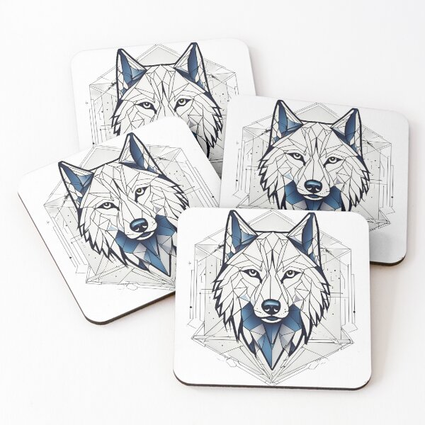 Item preview, Geometric Arctic Wolf – Minimalist Polygon Vector Emblem designed and sold by Artisan Finds Online.