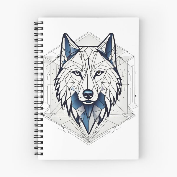 Item preview, Geometric Arctic Wolf – Minimalist Polygon Vector Emblem designed and sold by Artisan Finds Online.