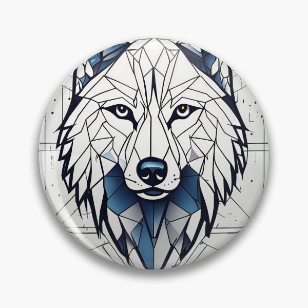 Item preview, Geometric Arctic Wolf – Minimalist Polygon Vector Emblem designed and sold by Artisan Finds Online.