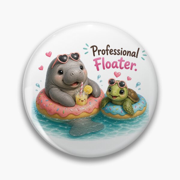 Item preview, Relaxing ocean friends floating on colorful donuts in summer designed and sold by QuirkNest Studio .