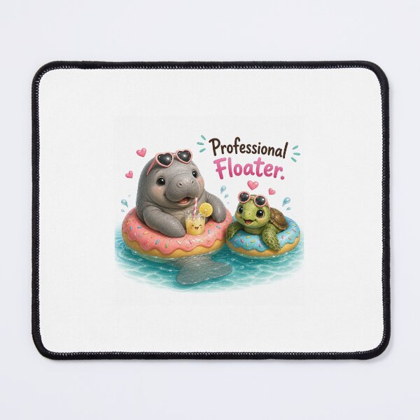 Item preview, Relaxing ocean friends floating on colorful donuts in summer designed and sold by QuirkNest Studio .
