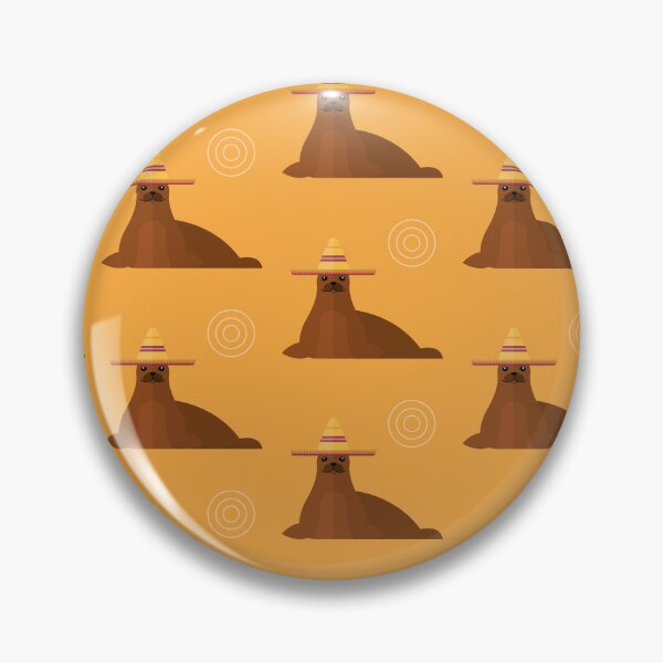 Item preview, Seals with sombrero hat on orange designed and sold by reneesillus.