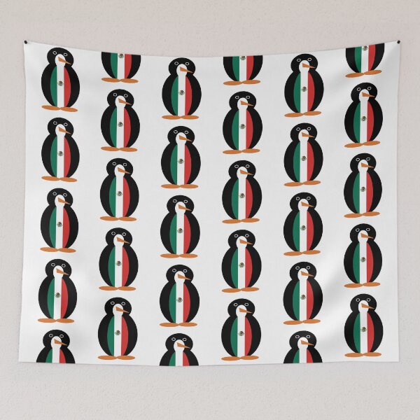 Item preview, Mexican Flag Penguin designed and sold by AuntieShoe.