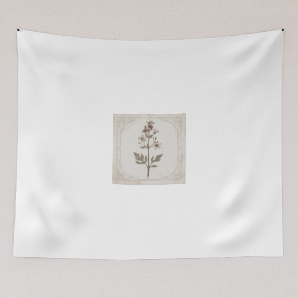 Item preview, Antique Pressed Wildflower Plate designed and sold by PictorialWhimsy.