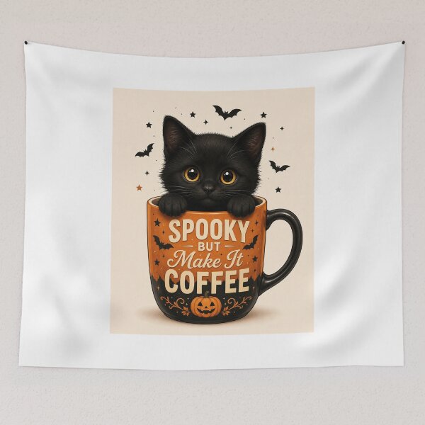 Item preview, Spooky Black Cat Coffee Mug designed and sold by GrzywaM.