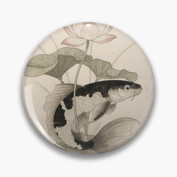 Item preview, Ink Koi and Lotus designed and sold by PictorialWhimsy.