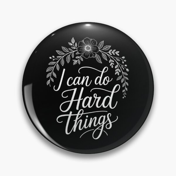Item preview, I Can Do Hard Things Floral Motivational Inspirational designed and sold by SapfireStuArt.
