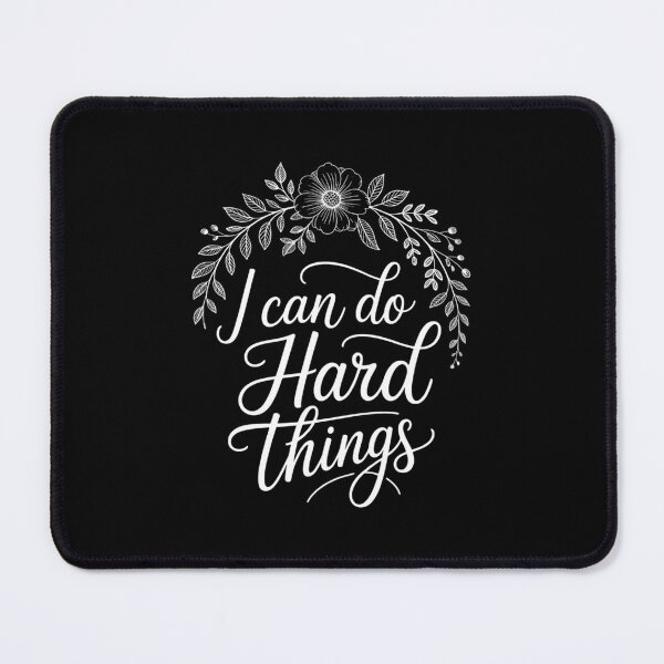 Item preview, I Can Do Hard Things Floral Motivational Inspirational designed and sold by SapfireStuArt.