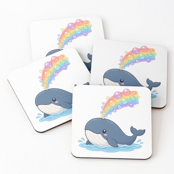 Item preview, Rainbow Bubble Whale designed and sold by PawsGiggles.