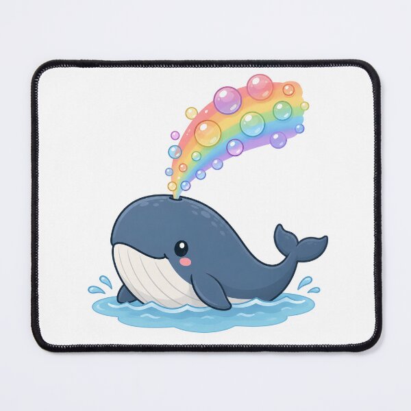 Item preview, Rainbow Bubble Whale designed and sold by PawsGiggles.