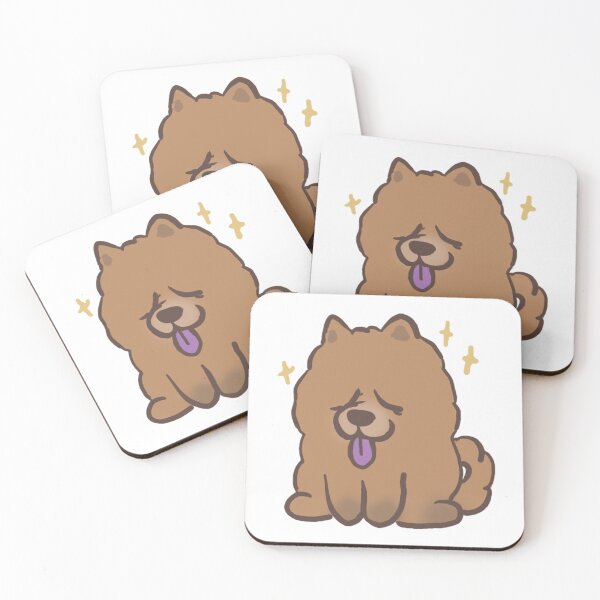 Item preview, Cute Fluffy Chow Chow Dog Sparkling Chibi Illustration designed and sold by KiblyTees.