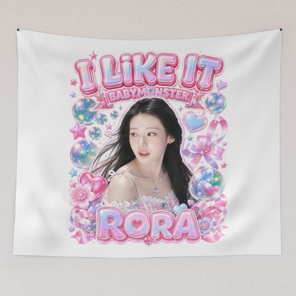 Item preview, Rora BABYMONSTER Sweet Ribbon Elegant Pop Fan Art designed and sold by Valereekmerch.
