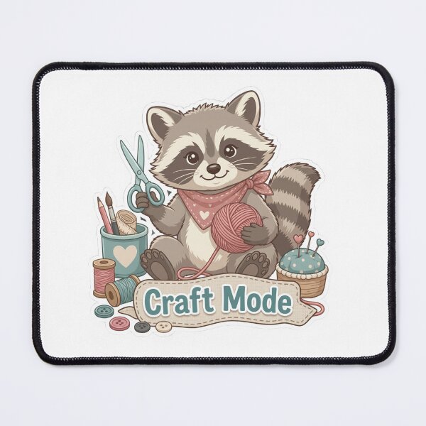 Item preview, Craft Mode Raccoon Mug designed and sold by KHCreative2025.
