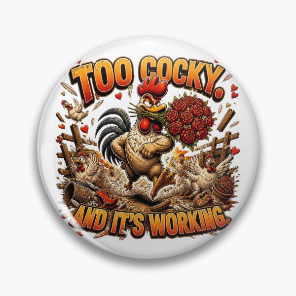 Item preview, Too Cocky Funny Rooster Double Meaning T-Shirt designed and sold by Cavalier-org.