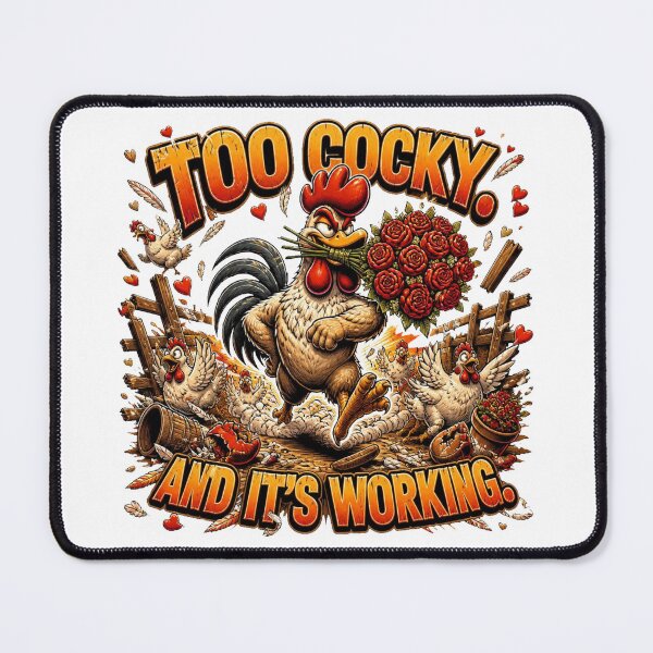 Item preview, Too Cocky Funny Rooster Double Meaning T-Shirt designed and sold by Cavalier-org.