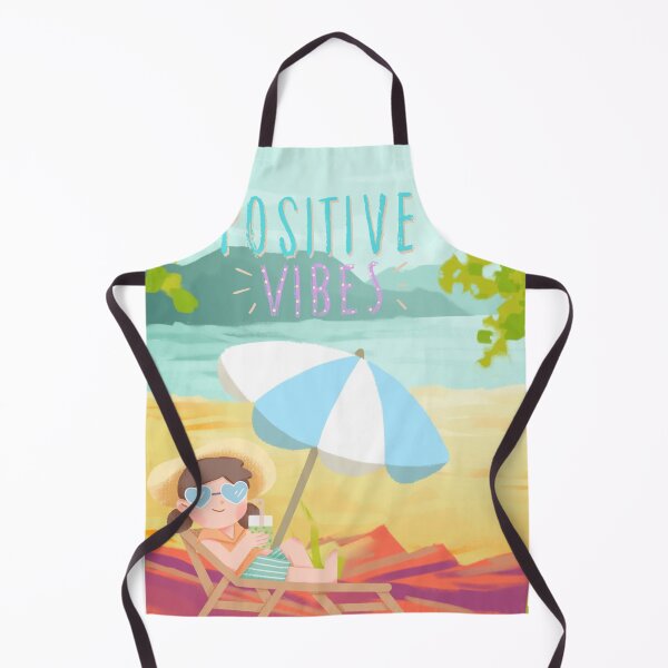 Item preview, Positive Vibes Beach Illustration | Cute Summer Vacation Art for T-Shirts, Stickers & Phone Cases designed and sold by Rohinirohi029.