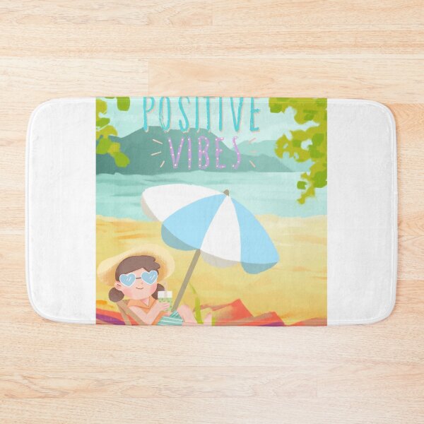 Item preview, Positive Vibes Beach Illustration | Cute Summer Vacation Art for T-Shirts, Stickers & Phone Cases designed and sold by Rohinirohi029.