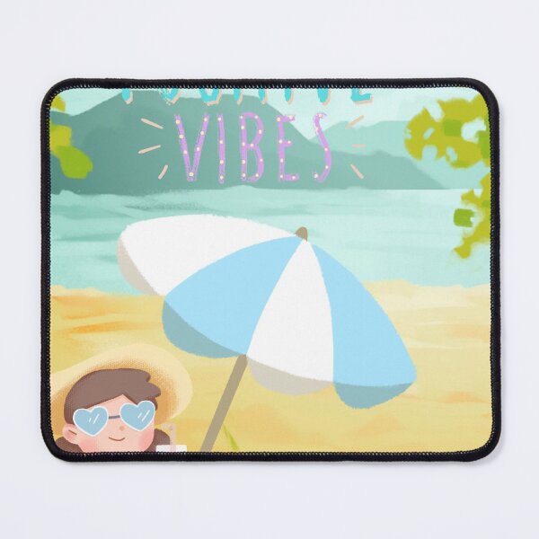 Item preview, Positive Vibes Beach Illustration | Cute Summer Vacation Art for T-Shirts, Stickers & Phone Cases designed and sold by Rohinirohi029.