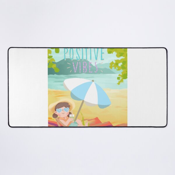 Item preview, Positive Vibes Beach Illustration | Cute Summer Vacation Art for T-Shirts, Stickers & Phone Cases designed and sold by Rohinirohi029.