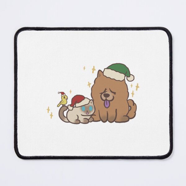 Item preview, Cute Christmas Pets Fluffy Dog And Cat Holiday Illustration designed and sold by KiblyTees.