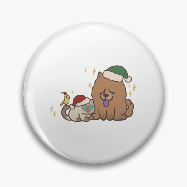 Item preview, Cute Christmas Pets Fluffy Dog And Cat Holiday Illustration designed and sold by KiblyTees.