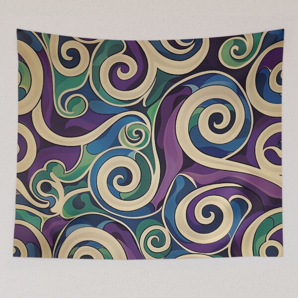 Aperçu de l'œuvre Nouvelle-Zélande Maori Paua Pattern Koru Design 924 créée et vendue par GrinGalore.