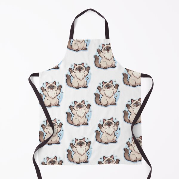 Item preview, Cute Happy Ragdoll Cat Sticker | Kawaii Blue-Eyed Cat Cartoon designed and sold by PrintforDesign.