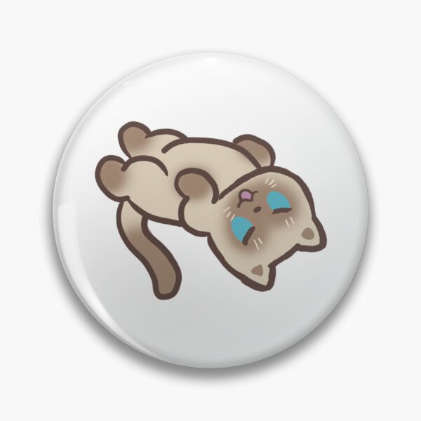 Item preview, Cute Lazy Siamese Cat Rolling On Back Chibi Art designed and sold by KiblyTees.