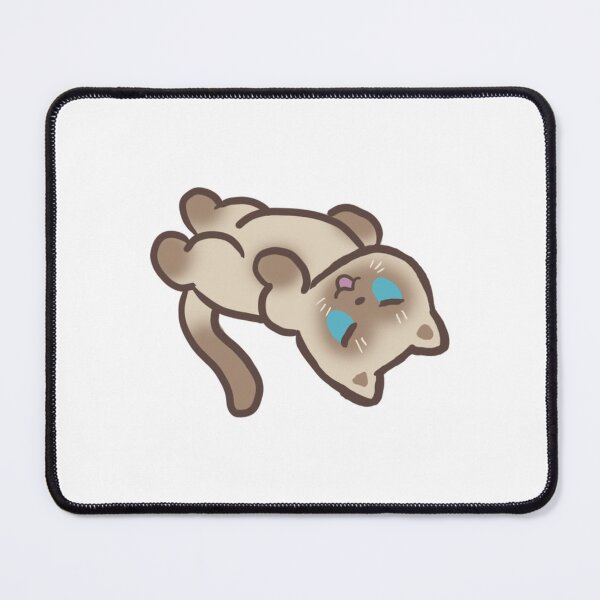 Item preview, Cute Lazy Siamese Cat Rolling On Back Chibi Art designed and sold by KiblyTees.