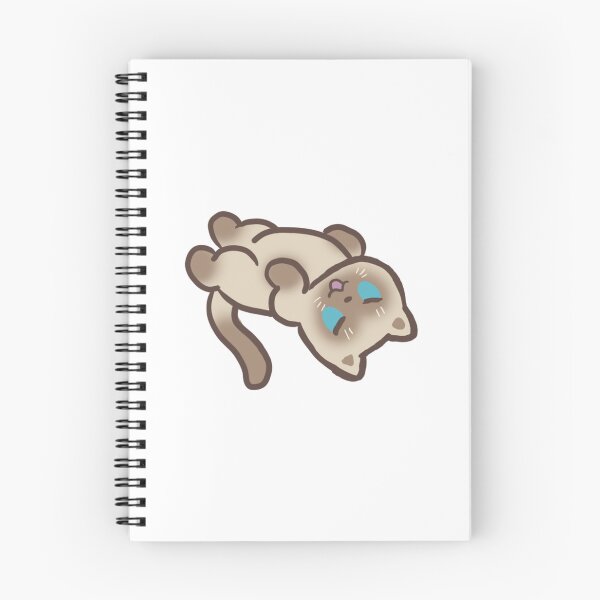 Item preview, Cute Lazy Siamese Cat Rolling On Back Chibi Art designed and sold by KiblyTees.