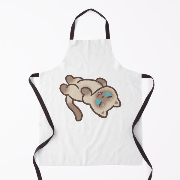 Item preview, Cute Lazy Siamese Cat Rolling On Back Chibi Art designed and sold by KiblyTees.