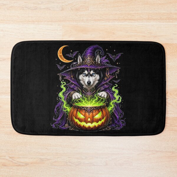 Item preview, Husky Witch Brewing Halloween Magic designed and sold by MoonStitch.