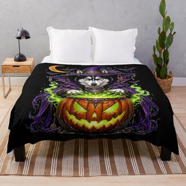 Item preview, Husky Witch Brewing Halloween Magic designed and sold by MoonStitch.