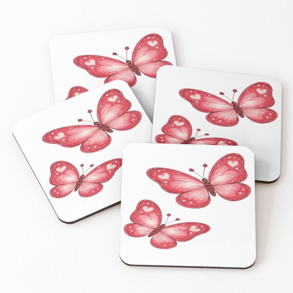 Item preview, Red Heart Butterflies Romantic Aesthetic Art designed and sold by WantStyleyou.