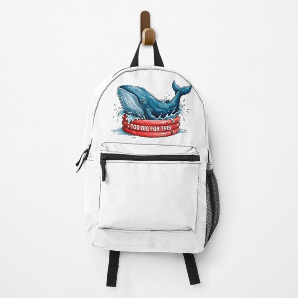 Item preview, Too Big For This - Funny Whale in Inflatable Pool Art designed and sold by SoulPT.