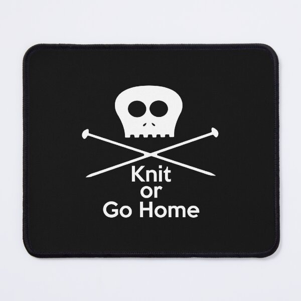 Item preview, Knit or Go Home Skull Needle Craft designed and sold by AnthorCenteno.