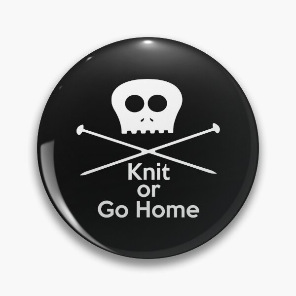 Item preview, Knit or Go Home Skull Needle Craft designed and sold by AnthorCenteno.