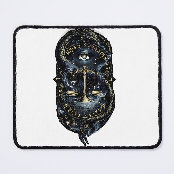 Item preview, Libra Dark Mystic Dragon Eye Scales Occult Zodiac Art designed and sold by Zodiac Celestial Art.