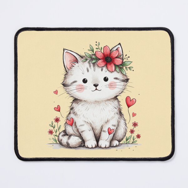 Item preview, an adorable fluffy cat designed and sold by 123ks.